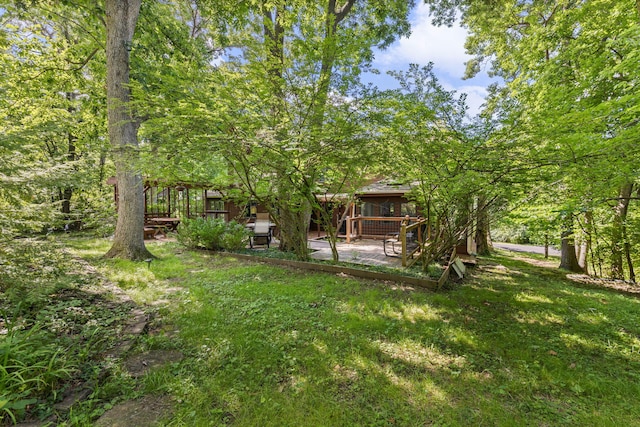 3707 Woodridge Ct, Columbia, MO 65201 - view of grassy yard with a patio area