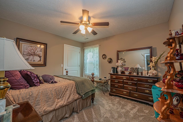 1331 Lantern Pointe Dr, Moberly, MO 65270 - carpeted bedroom with a textured ceiling and a ceiling fan