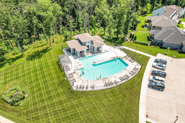 4512 Chambers Bay Dr, Columbia, MO 65201 - drone / aerial view of a pool