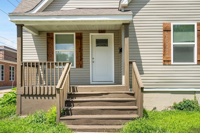 1101 Pannell St, Columbia, MO 65201 - doorway to property featuring a porch