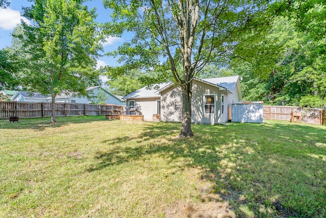 547 E Clearview Dr, Columbia, MO 65202 - fenced backyard featuring a shed