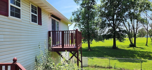 7951 N Marigold Ct, Columbia, MO 65202 - view of yard with a deck