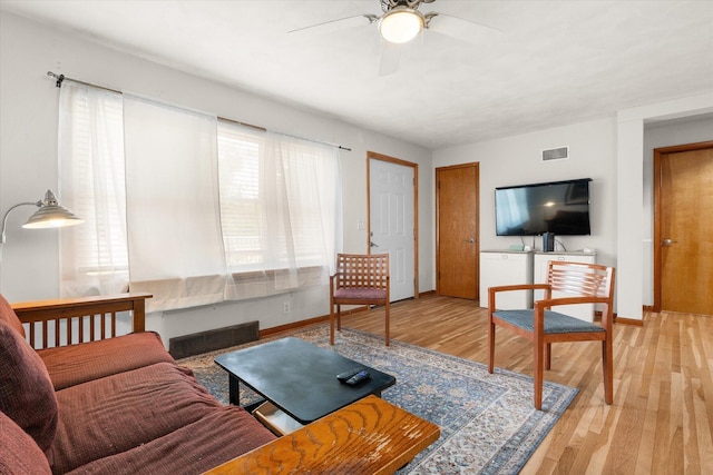 201 Ruby Ln, Columbia, MO 65203 - living room with a ceiling fan and light wood finished floors