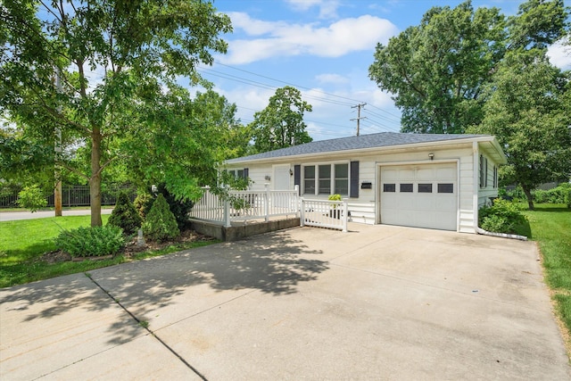 201 Ruby Ln, Columbia, MO 65203 - single story home with a garage, concrete driveway, and a front yard