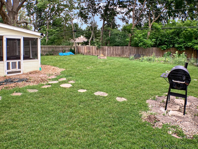 113 E El Cortez Dr, Columbia, MO 65203 - fenced backyard with a sunroom