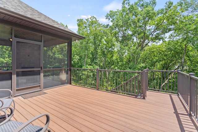 1880 W Cresskill Dr, Columbia, MO 65203 - wooden terrace with a sunroom