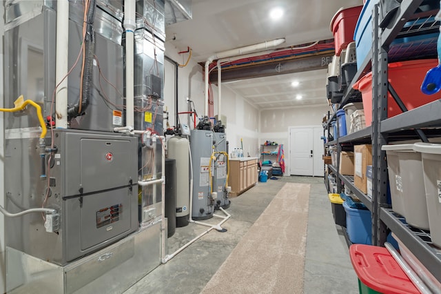 1880 W Cresskill Dr, Columbia, MO 65203 - utility room featuring heating unit and gas water heater