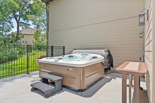 1880 W Cresskill Dr, Columbia, MO 65203 - view of patio / terrace featuring a hot tub