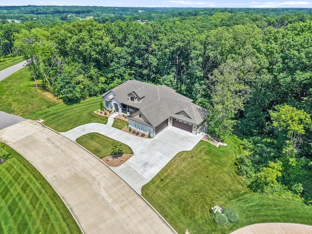 1880 W Cresskill Dr, Columbia, MO 65203 - view from above of property with a forest