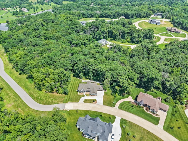 1880 W Cresskill Dr, Columbia, MO 65203 - aerial overview of property's location with a heavily wooded area