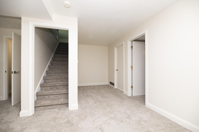 6303 S Old Village Rd, Columbia, MO 65203 - staircase with carpet floors and baseboards