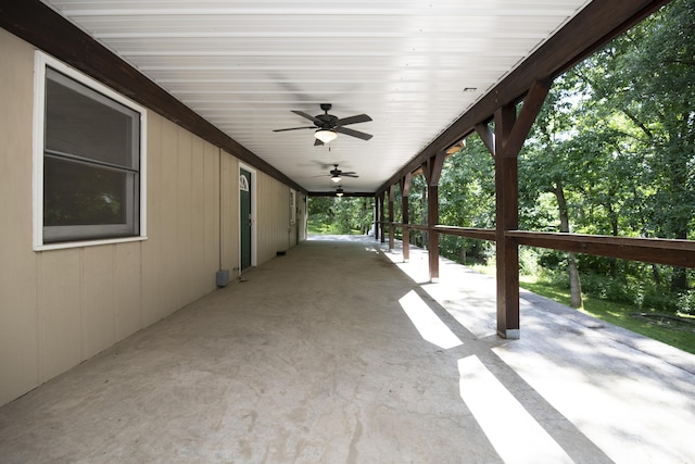6303 S Old Village Rd, Columbia, MO 65203 - view of patio with ceiling fan