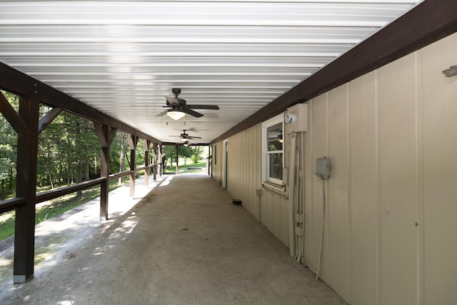 6303 S Old Village Rd, Columbia, MO 65203 - view of patio / terrace with a ceiling fan