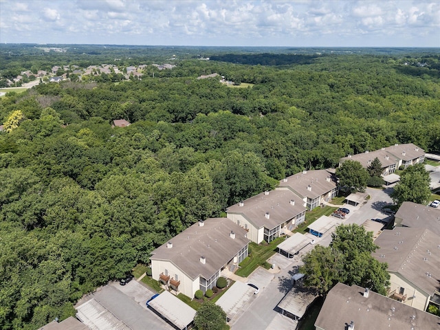 706 Park Deville Pl, Columbia, MO 65203 - aerial perspective of suburban area featuring a forest