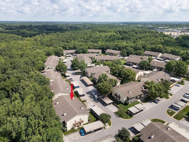 706 Park Deville Pl, Columbia, MO 65203 - aerial view of residential area featuring a heavily wooded area
