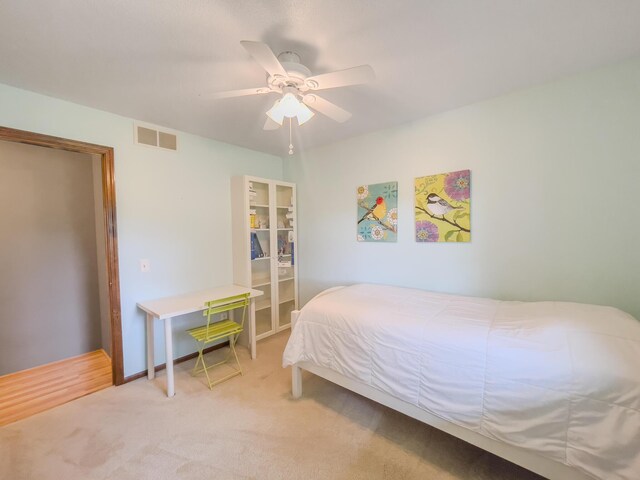 11657 Fletcher Ln, Holts Summit, MO 65043 - carpeted bedroom featuring ceiling fan