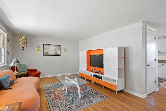 5704 N Teresa Dr, Columbia, MO 65202 - living area featuring light wood-style flooring and baseboards