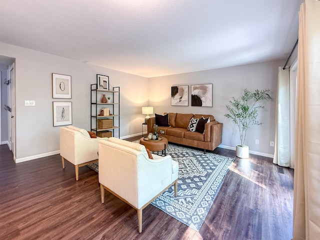 3712 Godfrey Dr, Columbia, MO 65203 - living room featuring wood finished floors and baseboards