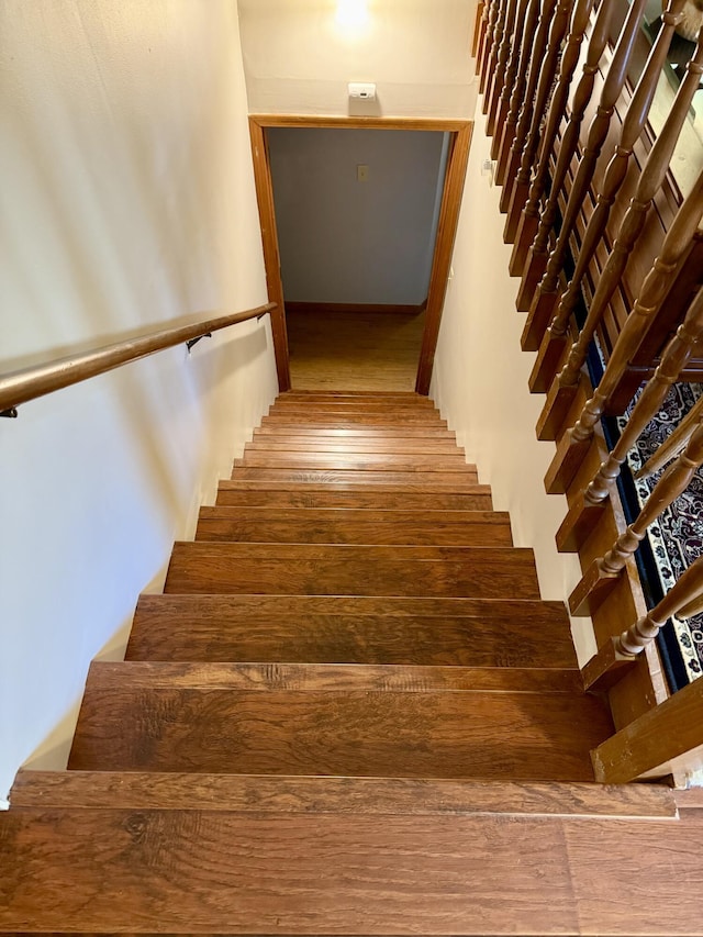 1620 S Berkley Dr, Columbia, MO 65201 - staircase with wood finished floors