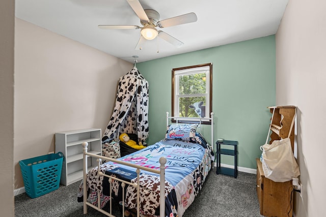 661 N W Park Ln, Columbia, MO 65201 - bedroom featuring carpet and a ceiling fan