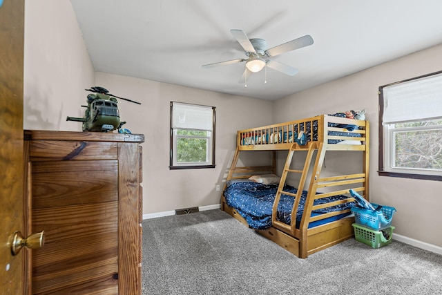 661 N W Park Ln, Columbia, MO 65201 - bedroom featuring carpet flooring and a ceiling fan