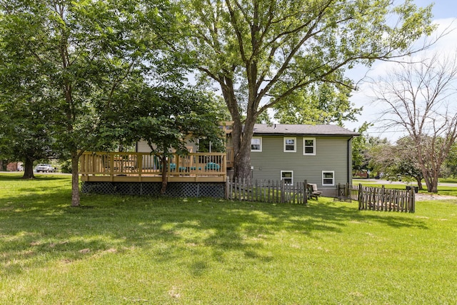 661 N W Park Ln, Columbia, MO 65201 - back of house with a wooden deck