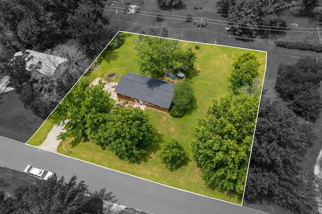 661 N W Park Ln, Columbia, MO 65201 - view from above of property with property boundaries highlighted