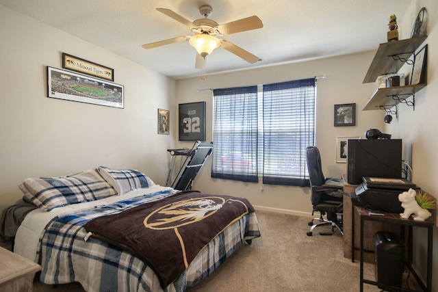 5805 Vero Way, Columbia, MO 65201 - carpeted bedroom with an office area and ceiling fan