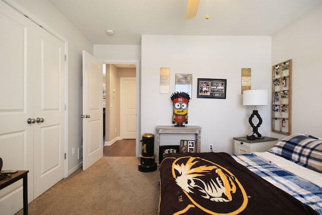 5805 Vero Way, Columbia, MO 65201 - carpeted bedroom featuring a ceiling fan and baseboards