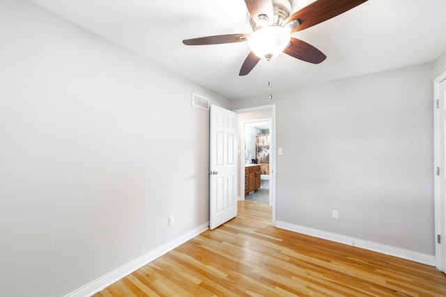 1601 Parklawn Ct, Columbia, MO 65202 - unfurnished bedroom with light wood-style floors and a ceiling fan