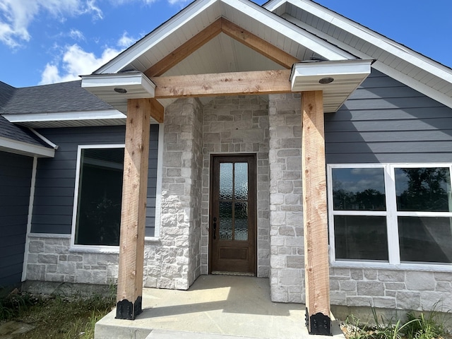 913 Spyglass Ct, Columbia, MO 65201 - property entrance featuring stone siding
