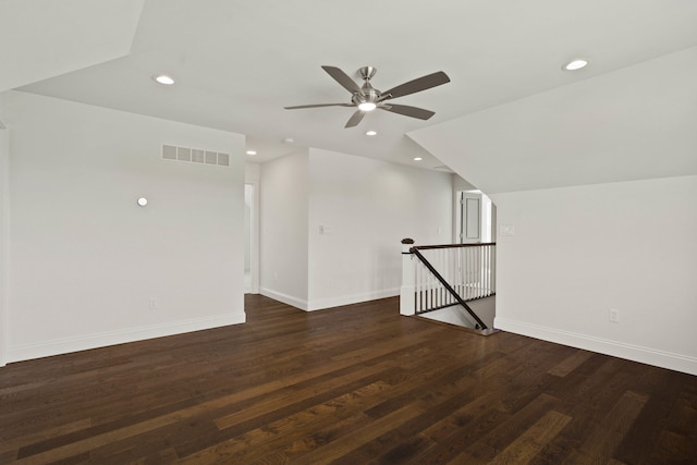 3001 Rivington Dr, Columbia, MO 65203 - empty room with a ceiling fan, recessed lighting, and wood finished floors