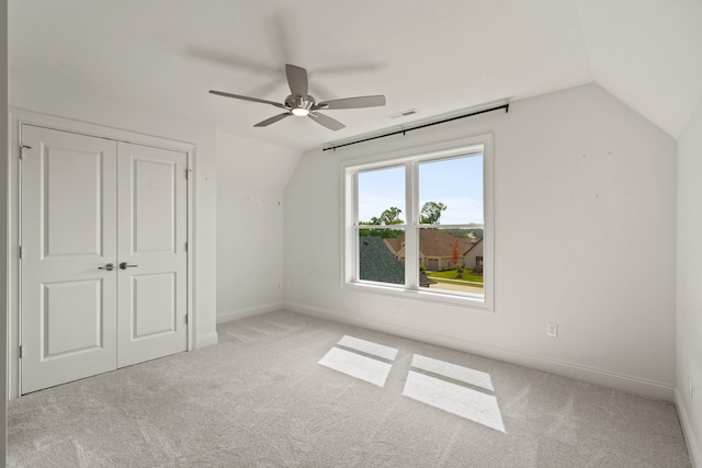 3001 Rivington Dr, Columbia, MO 65203 - bonus room with carpet flooring, lofted ceiling, and a ceiling fan