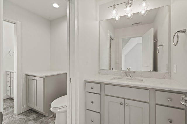 3001 Rivington Dr, Columbia, MO 65203 - bathroom with vanity and marble finish floors