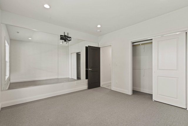 3001 Rivington Dr, Columbia, MO 65203 - unfurnished bedroom featuring carpet flooring, recessed lighting, and a closet