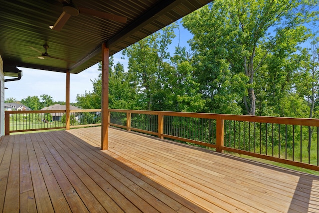 3001 Rivington Dr, Columbia, MO 65203 - wooden deck with ceiling fan