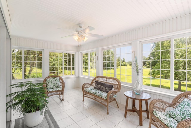 10550 E David Allen Rd, Columbia, MO 65201 - sunroom featuring a ceiling fan