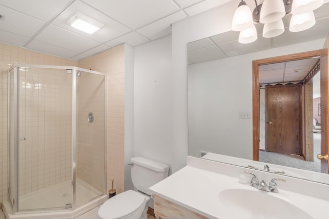 10550 E David Allen Rd, Columbia, MO 65201 - full bath with a drop ceiling, vanity, and a stall shower