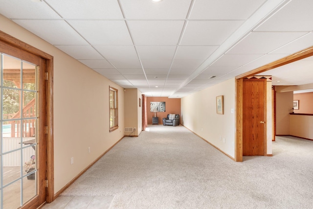 10550 E David Allen Rd, Columbia, MO 65201 - hall with a paneled ceiling and light carpet