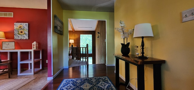 2716 Shagbark Cir, Jefferson City, MO 65109 - hall featuring wood finished floors and baseboards