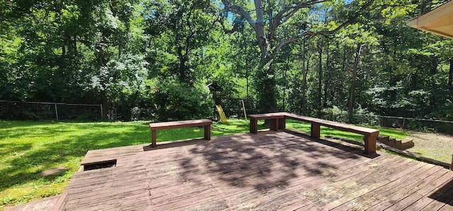 2716 Shagbark Cir, Jefferson City, MO 65109 - wooden deck featuring a fenced backyard