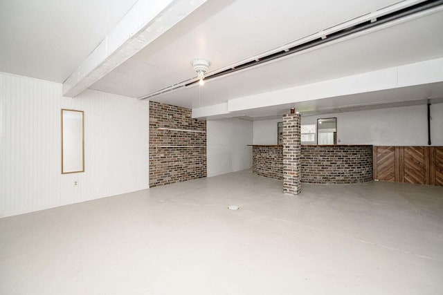 2130 E 163, Columbia, MO 65201 - finished below grade area featuring wood walls and brick wall