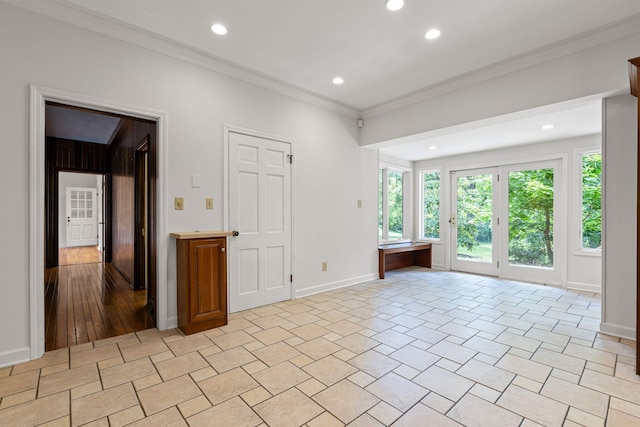 450 W Covered Bridge Rd, Columbia, MO 65203 - unfurnished room with recessed lighting and crown molding