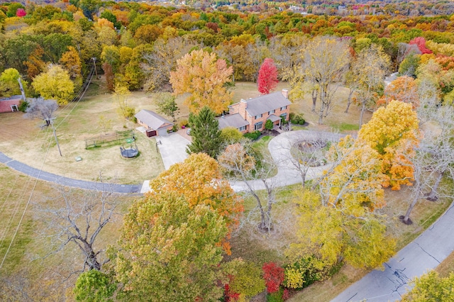450 W Covered Bridge Rd, Columbia, MO 65203 - view from above of property with a forest