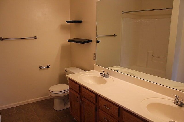 3107 Lake Town Dr, Columbia, MO 65203 - full bathroom featuring double vanity and tile patterned flooring