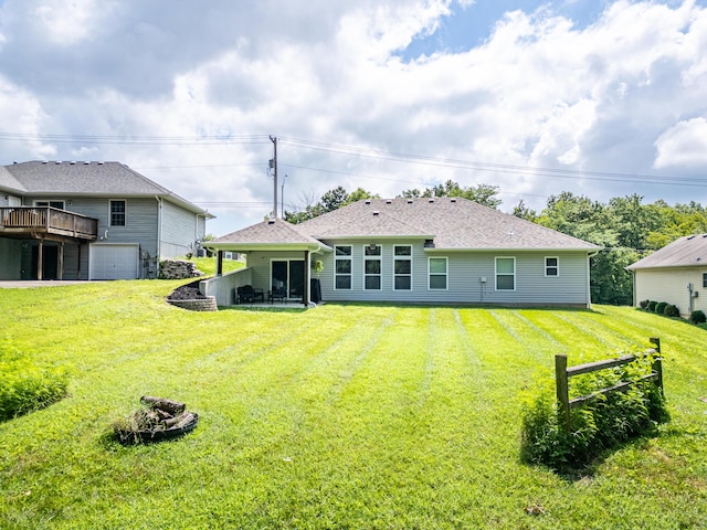 2905 N N Garth Ave, Columbia, MO 65202 - back of house featuring a lawn and a shingled roof