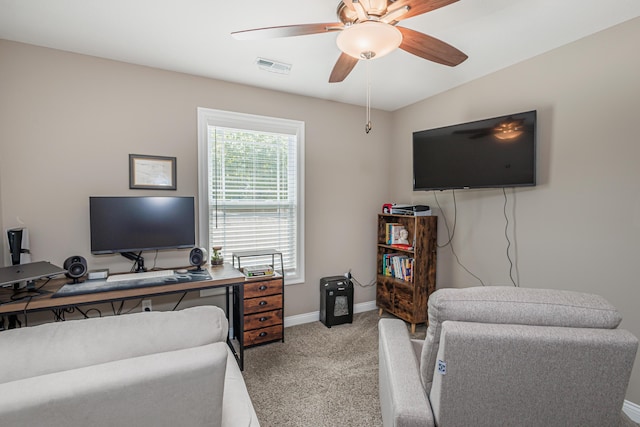 2905 N N Garth Ave, Columbia, MO 65202 - office featuring carpet and ceiling fan