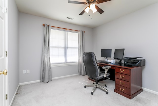 1703 Osage Dr, Columbia, MO 65202 - office space with light carpet and a ceiling fan
