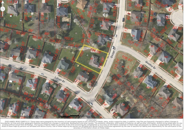 1703 Osage Dr, Columbia, MO 65202 - map / location with property boundaries highlighted