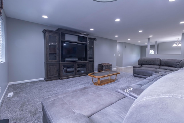 7700 N Ballew Rd, Hallsville, MO 65255 - living area with recessed lighting and carpet flooring
